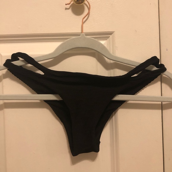 Black Cheeky Bikini Bottom - Picture 2 of 3